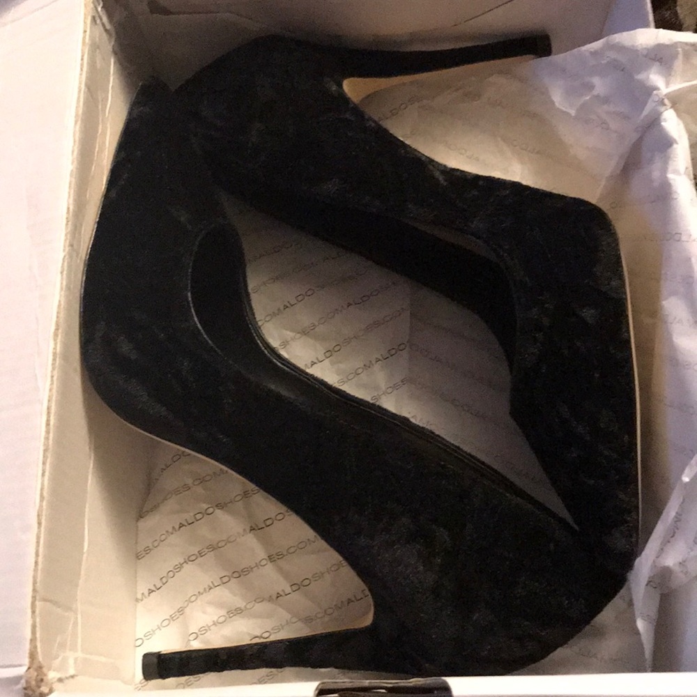Black Velvet stilettos